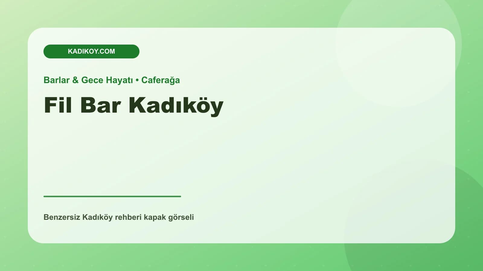 Fil Bar Kadıköy