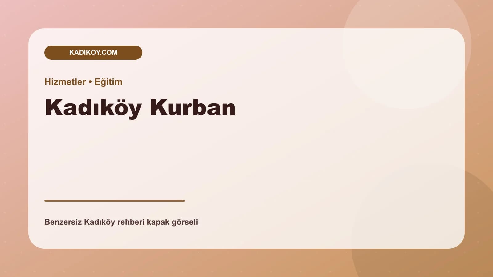 Kadıköy Kurban