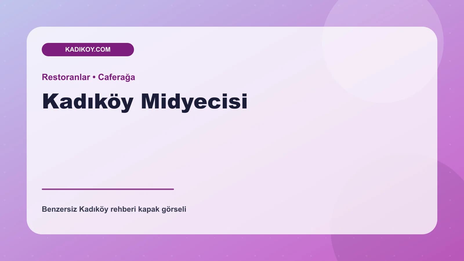 Kadıköy Midyecisi