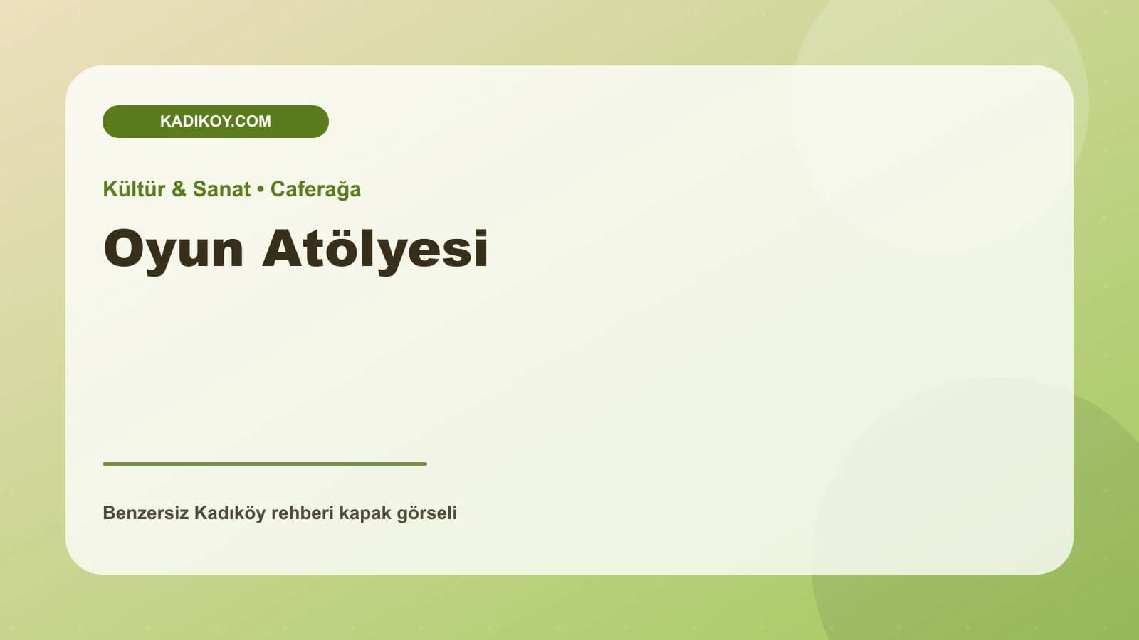 Oyun Atölyesi