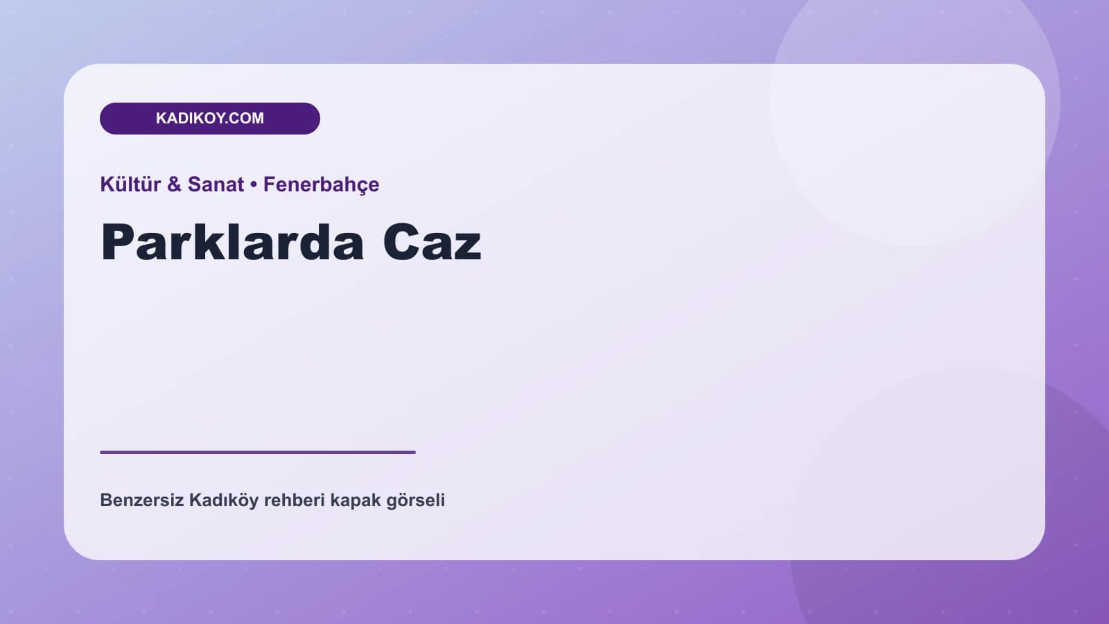 Parklarda Caz