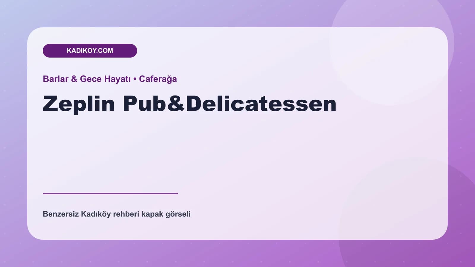 Zeplin Pub&Delicatessen