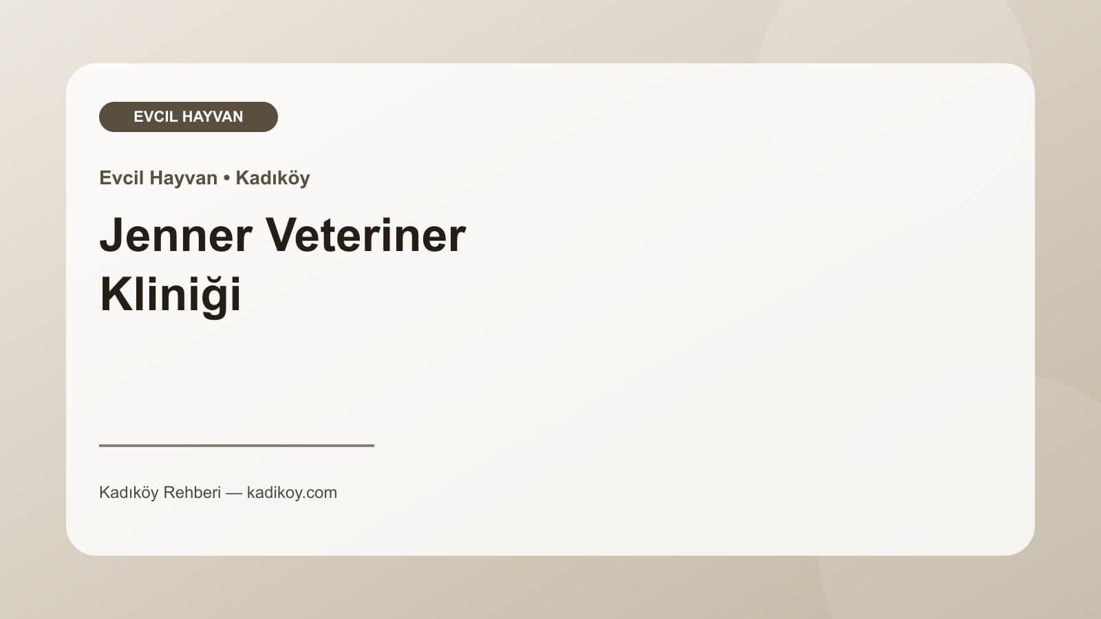 Jenner Veteriner Kliniği