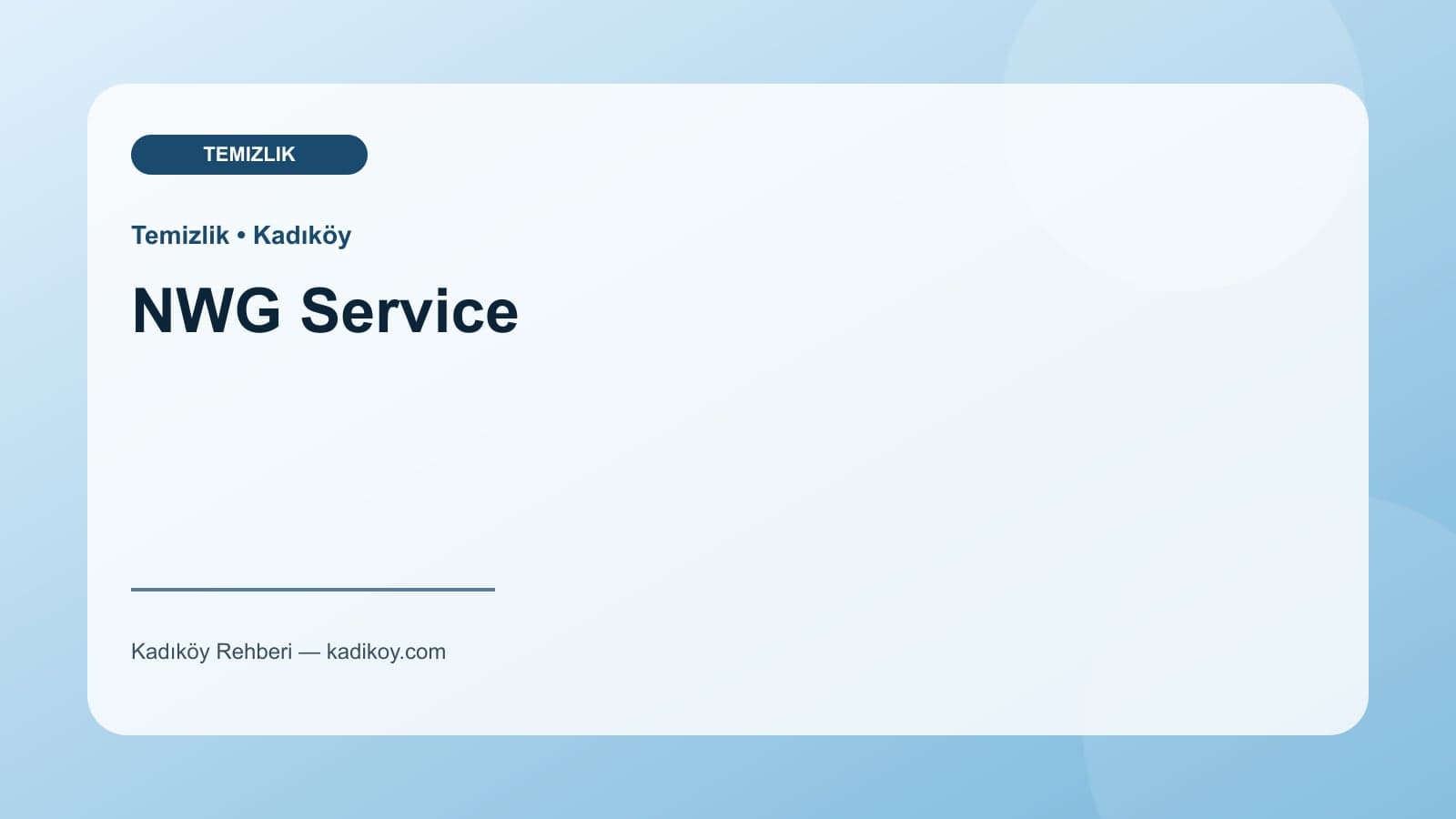 NWG Service