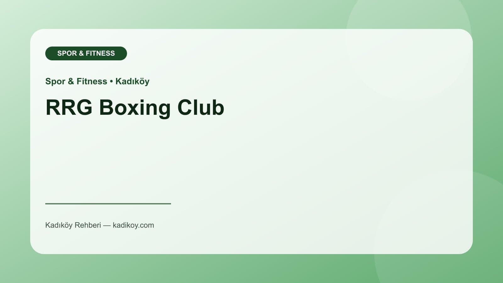 RRG Boxing Club