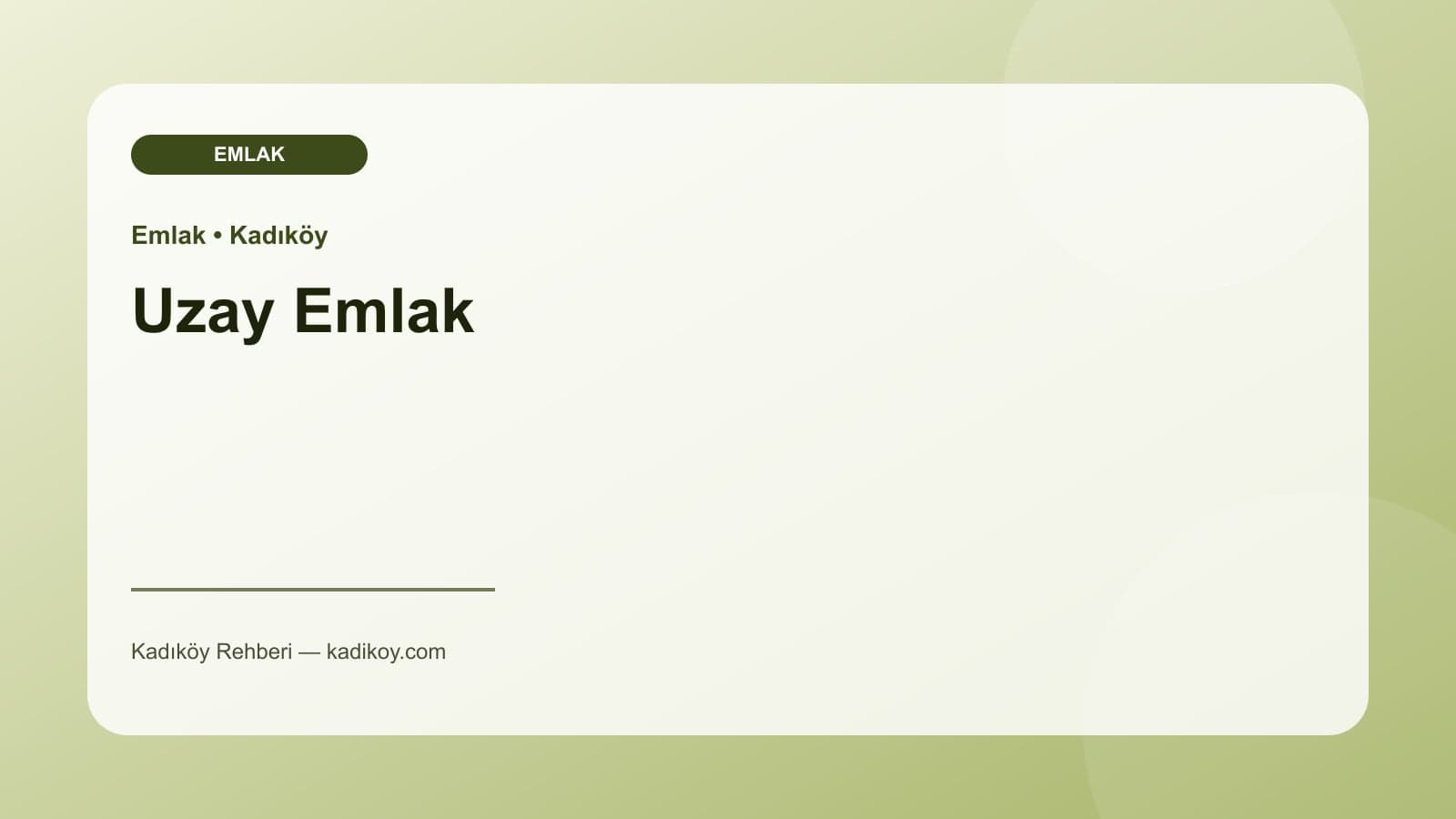 Uzay Emlak