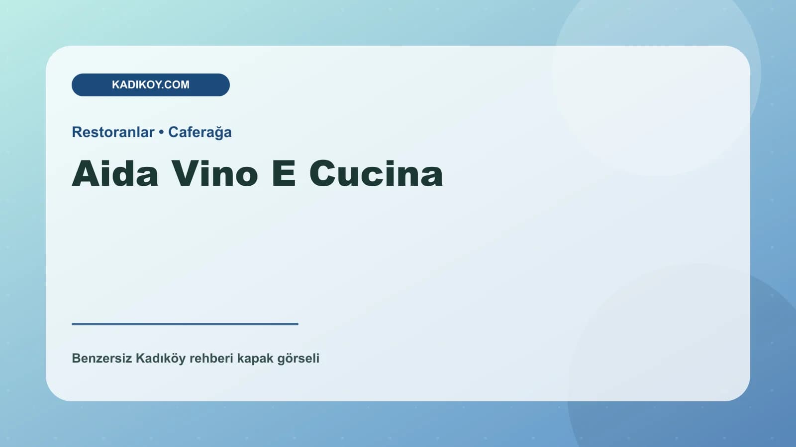 Aida Vino E Cucina