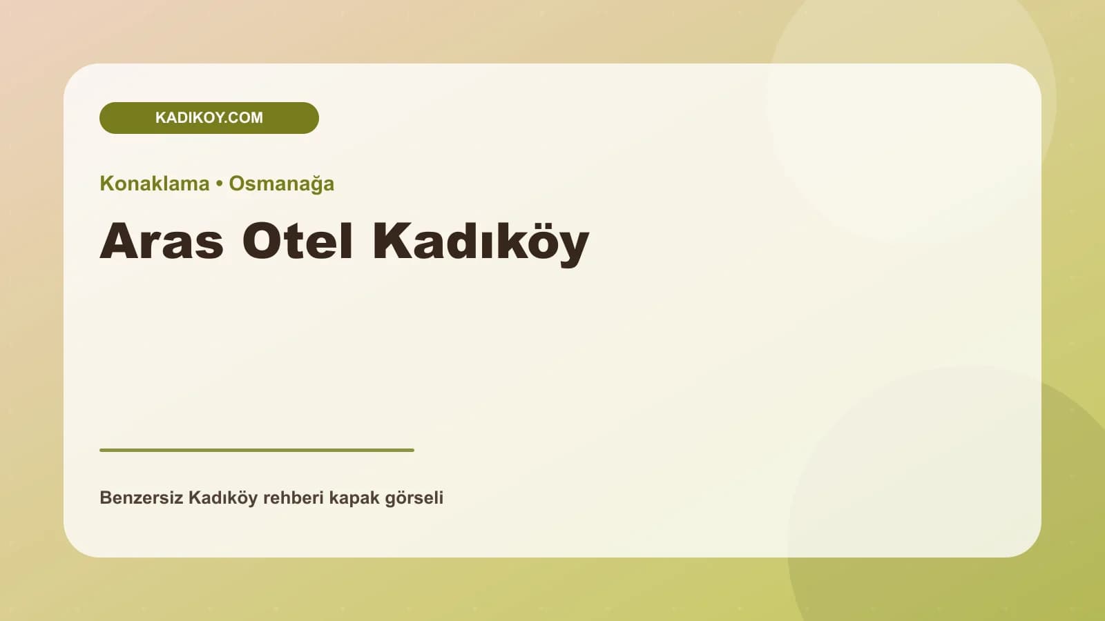 Aras Otel Kadıköy