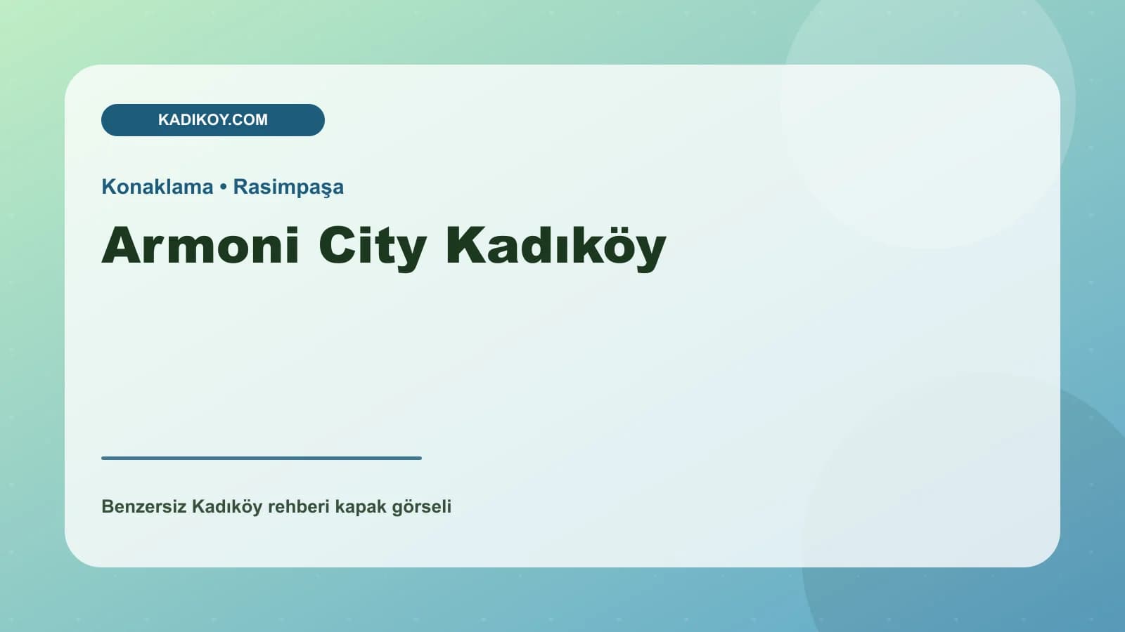 Armoni City Kadıköy