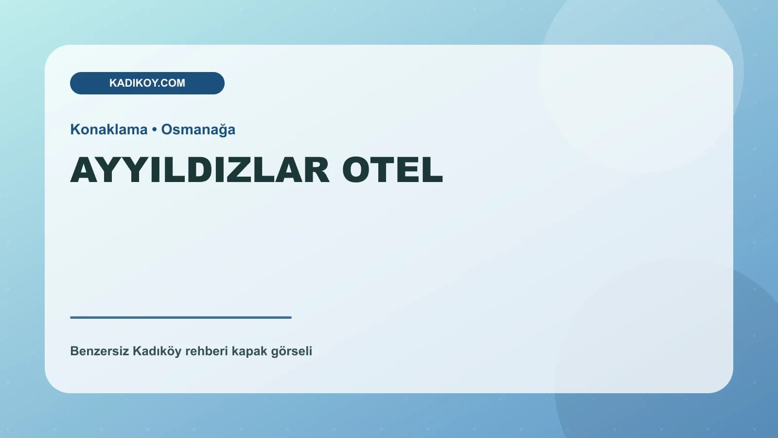 AYYILDIZLAR OTEL