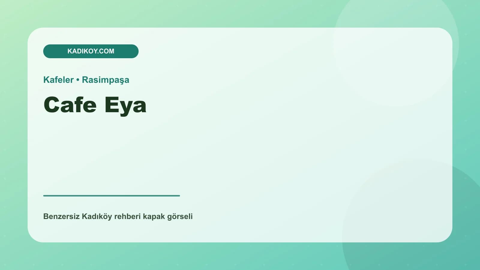 Cafe Eya