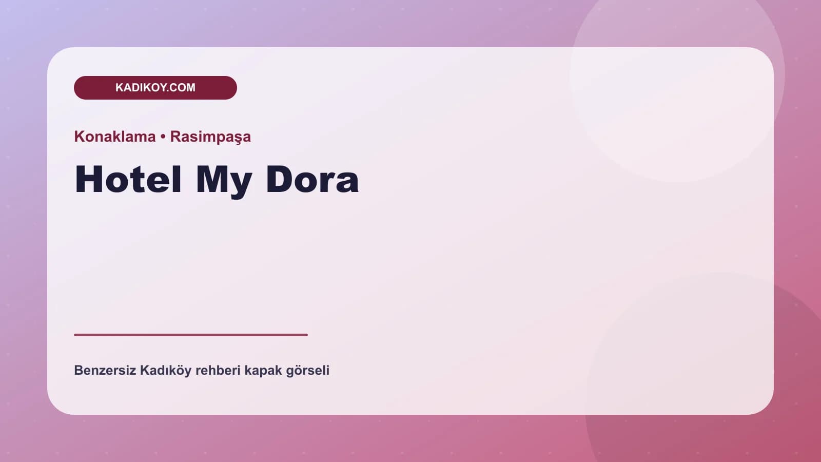Hotel My Dora