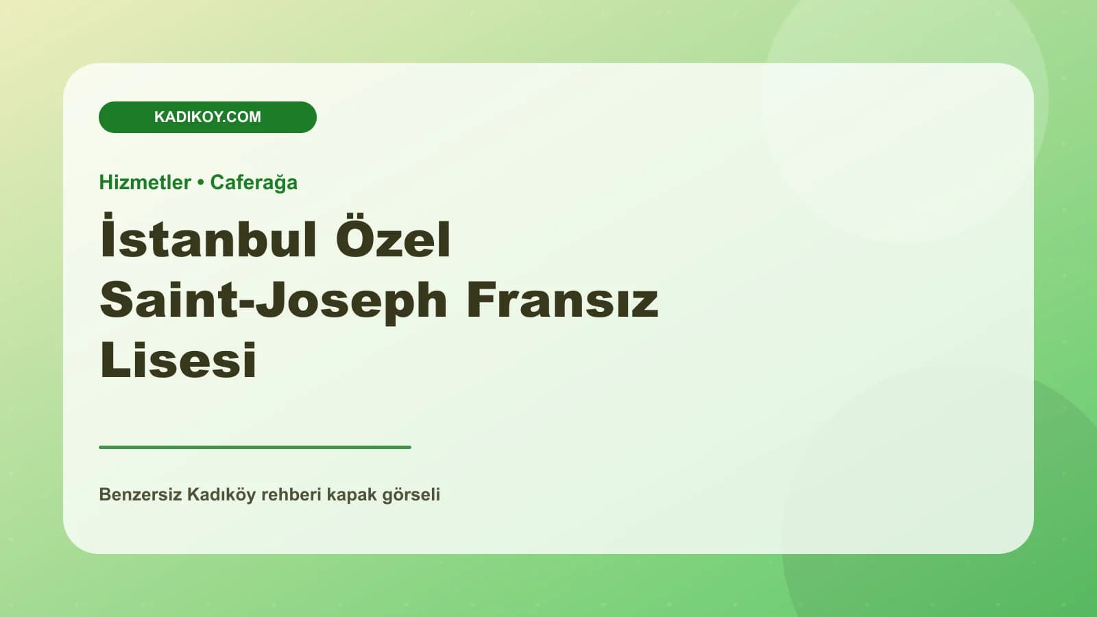 İstanbul Özel Saint-Joseph Fransız Lisesi