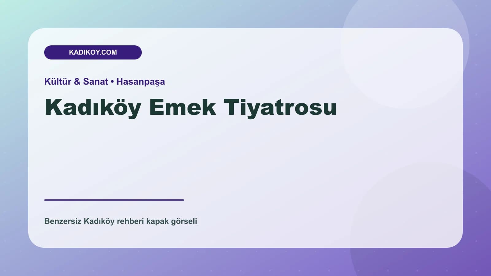 Kadıköy Emek Tiyatrosu