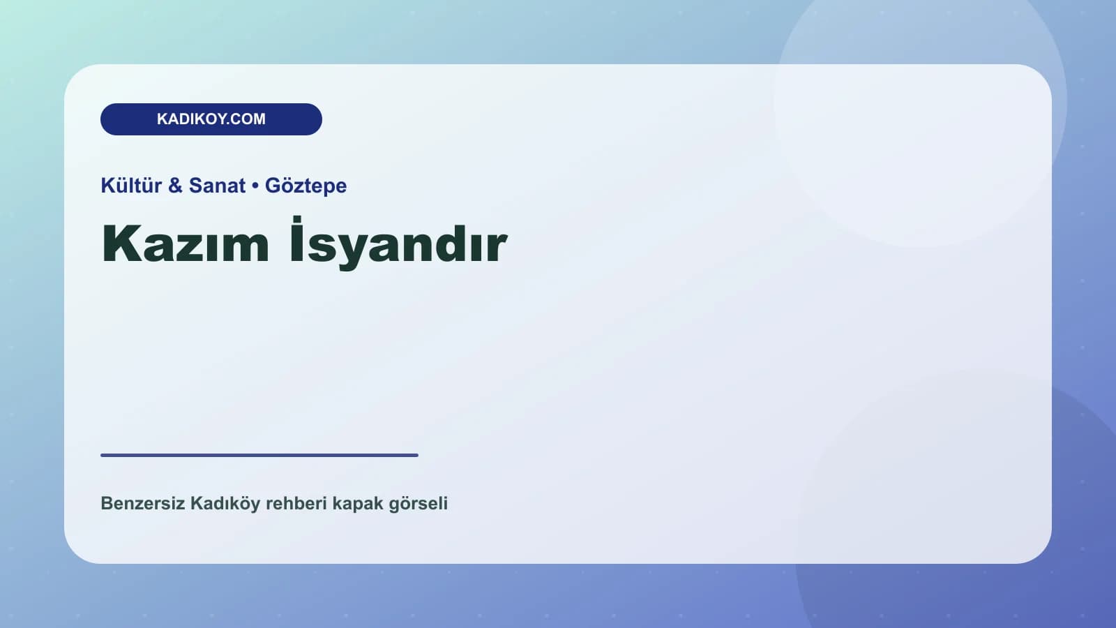Kazım İsyandır
