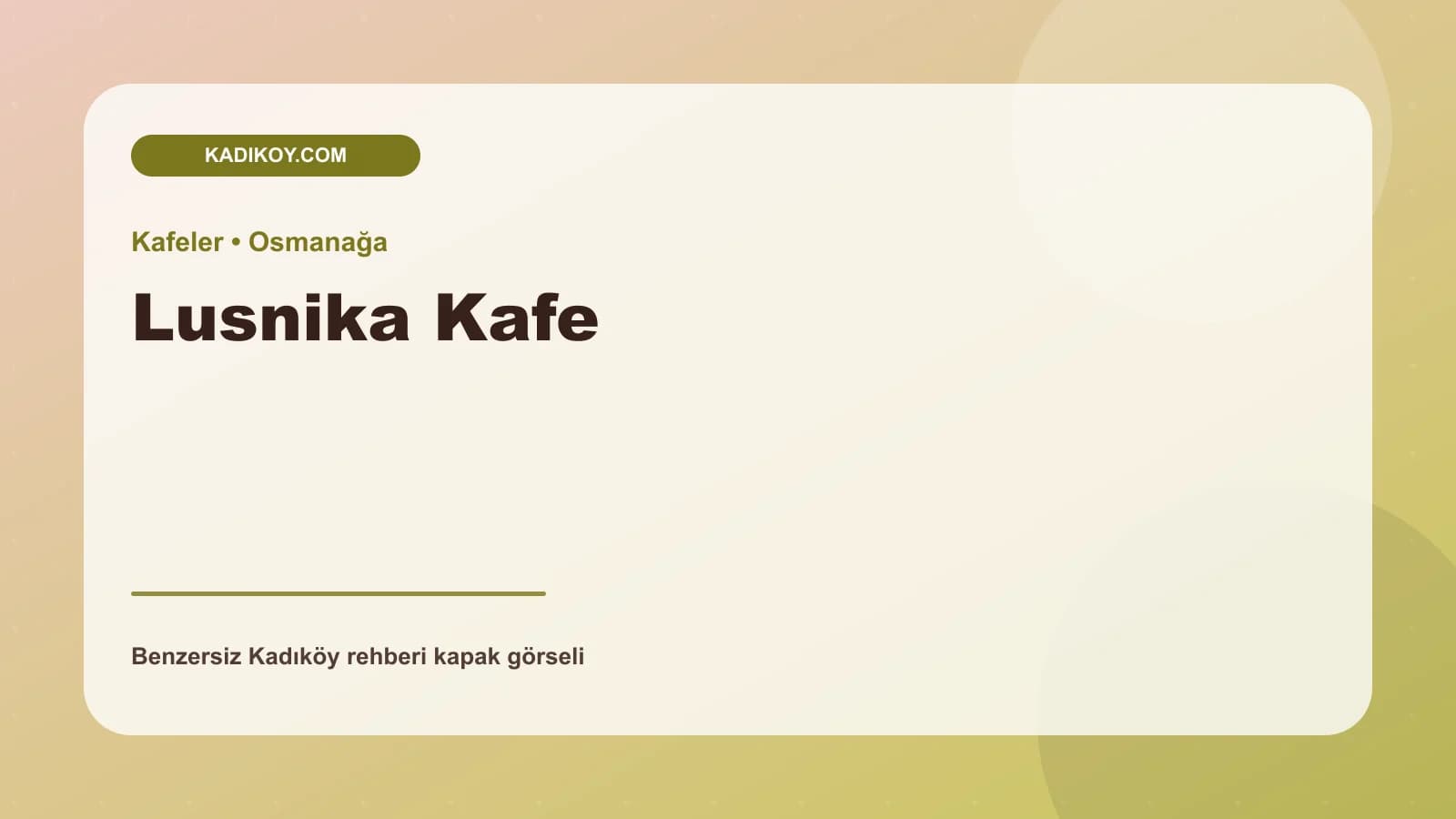Lusnika Kafe