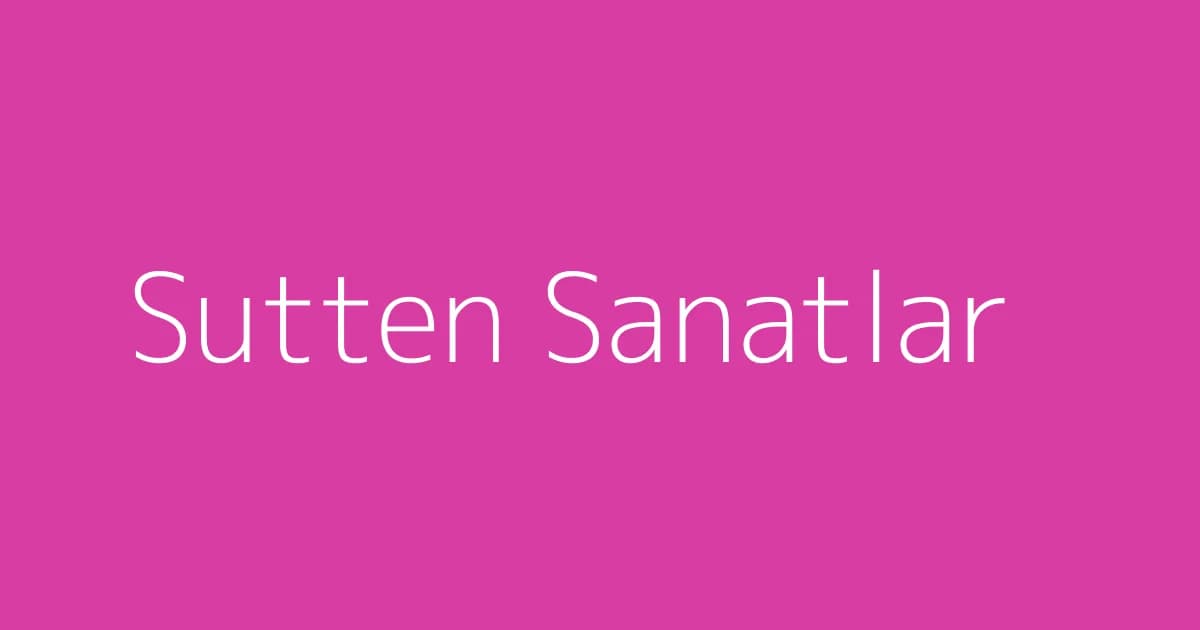 Sütten Sanatlar Suadiye