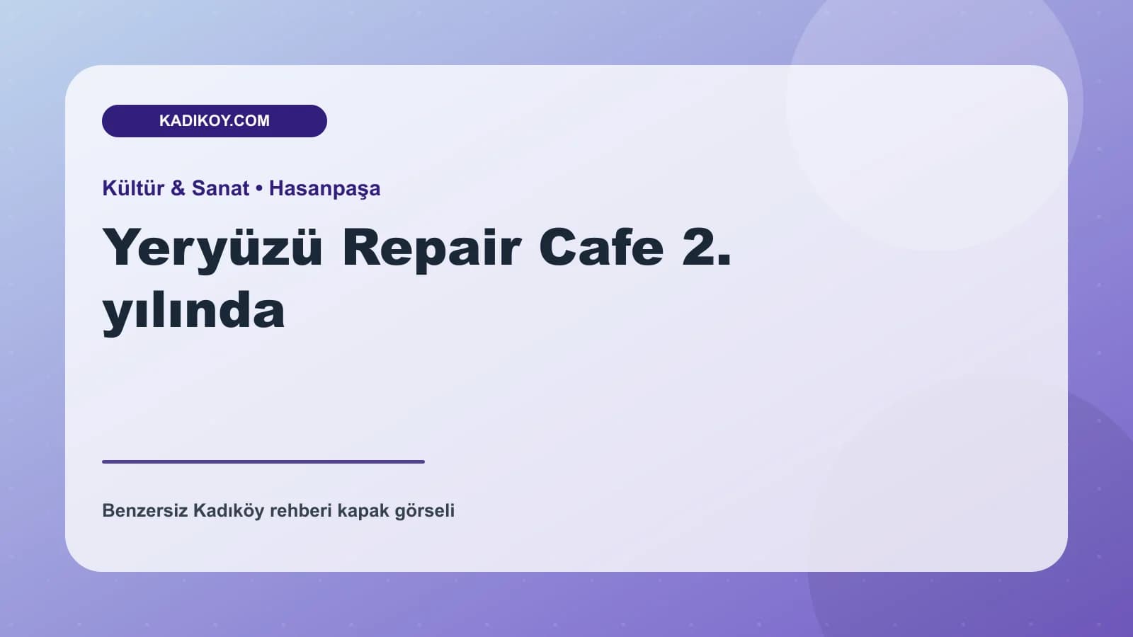 Yeryüzü Repair Cafe 2. yılında
