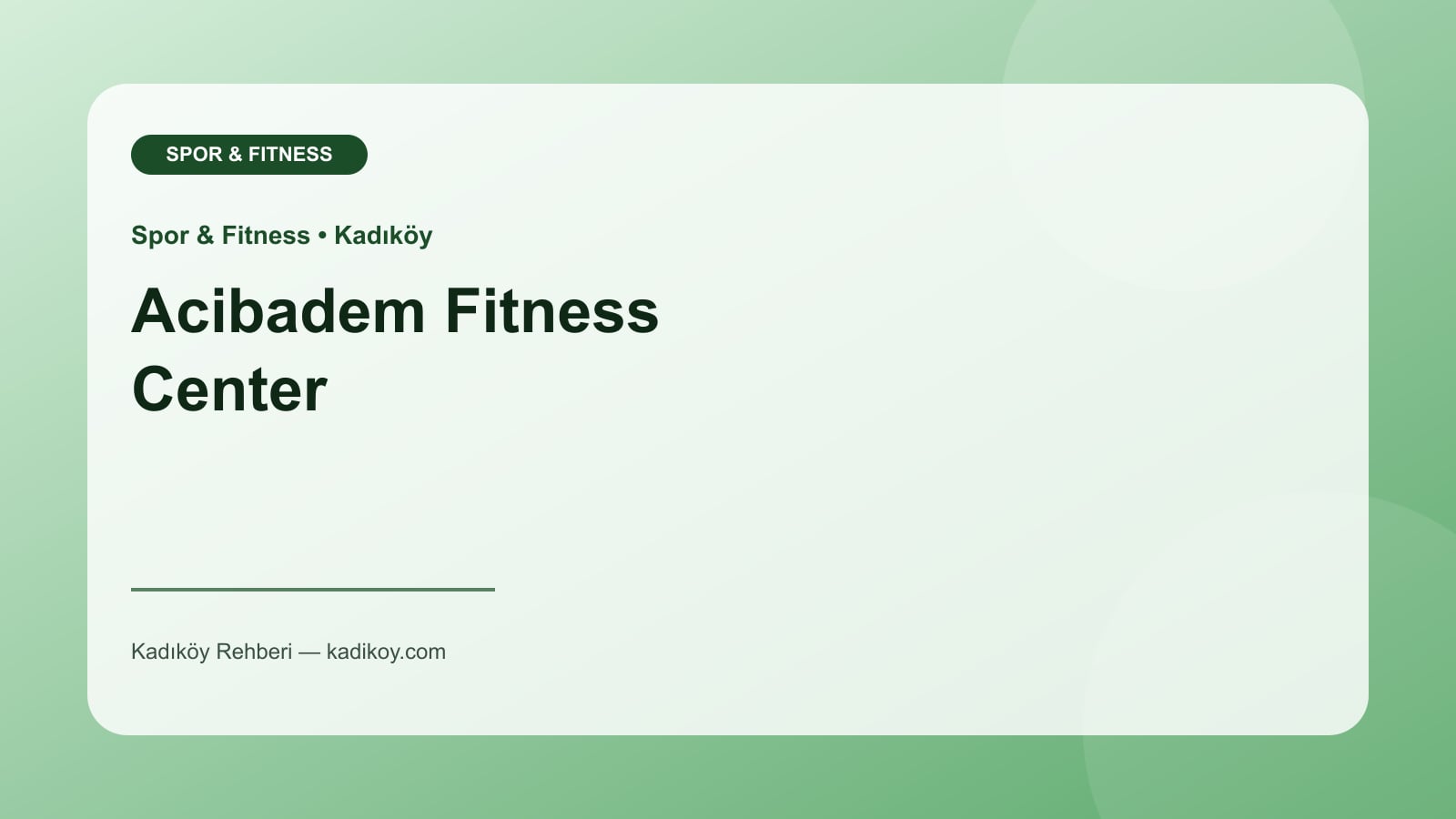 Acibadem Fitness Center - Kadıköy işletme fotoğrafı