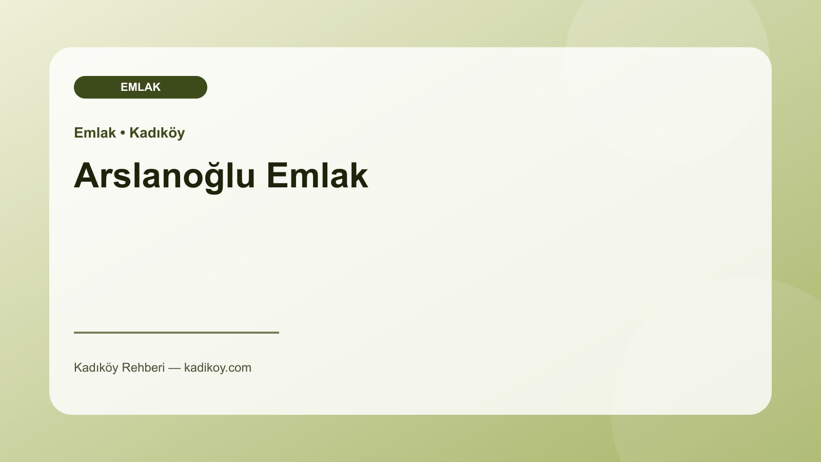 Arslanoğlu Emlak