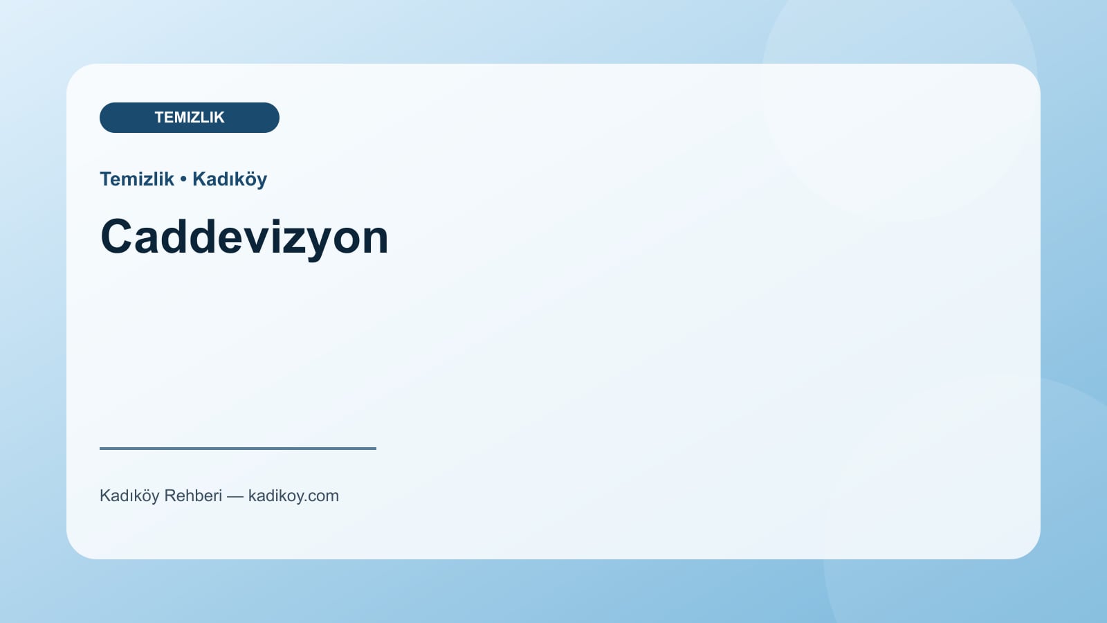Caddevizyon - Kadıköy yakın mekan fotoğrafı
