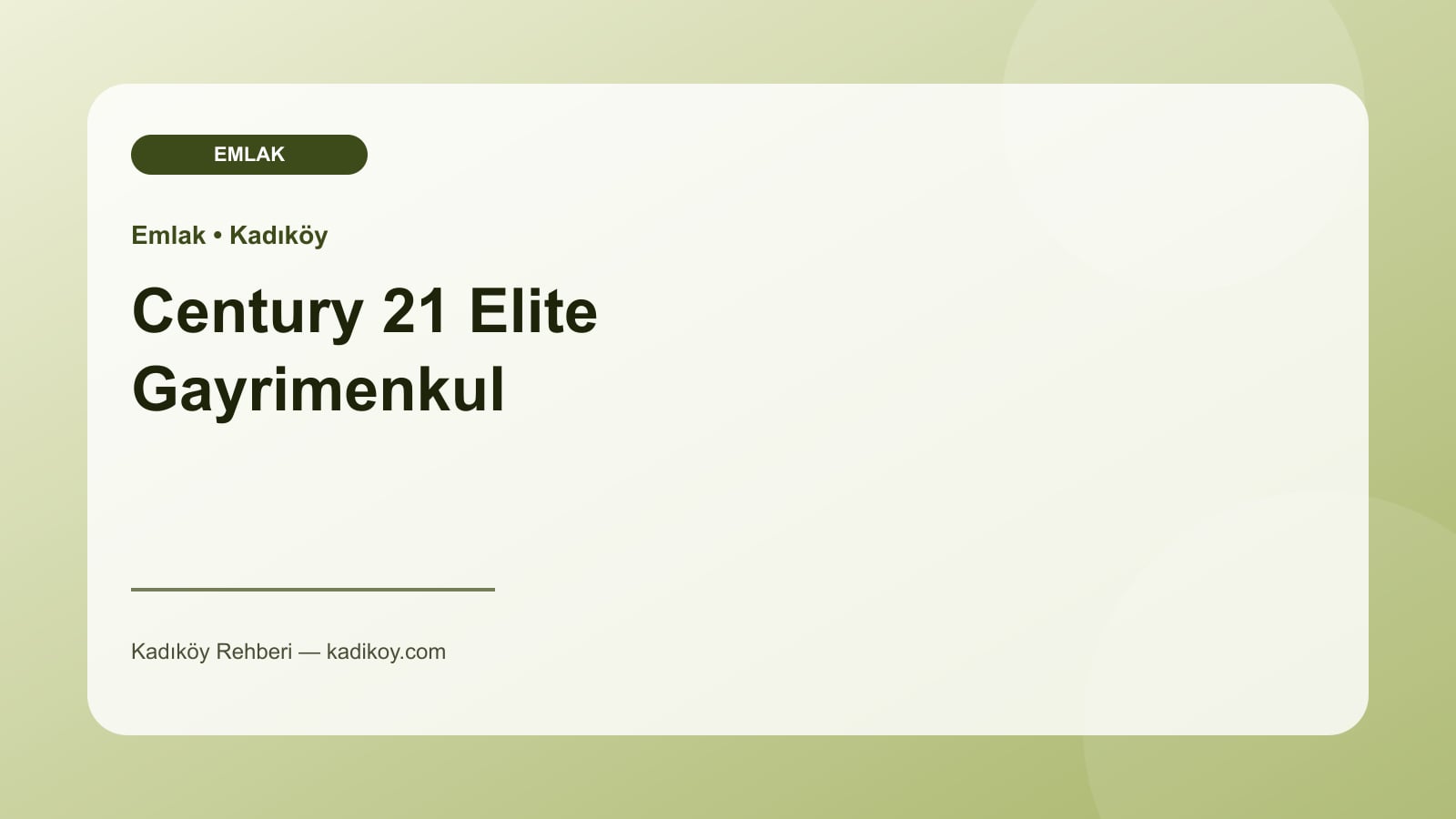 Century 21 Elite Gayrimenkul - Kadıköy işletme fotoğrafı