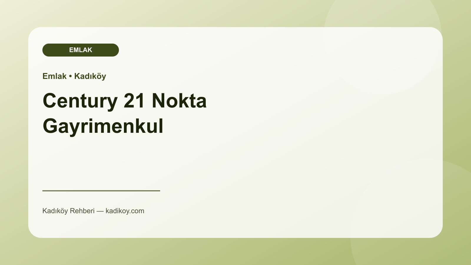 Century 21 Nokta Gayrimenkul - Kadıköy işletme fotoğrafı
