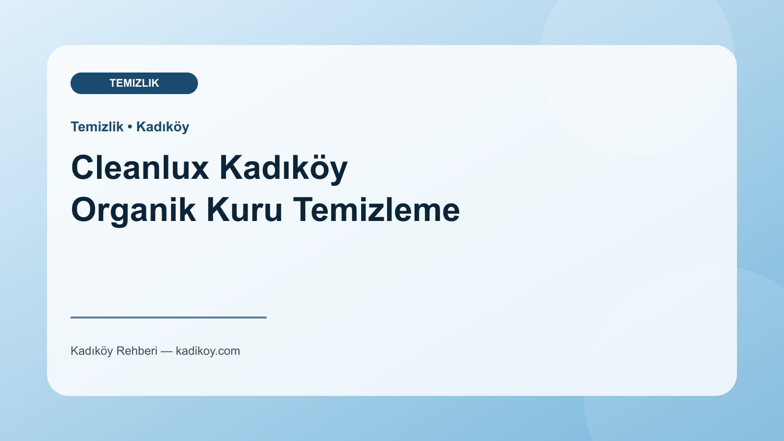 Cleanlux Kadıköy Organik Kuru Temizleme - Kadıköy işletme fotoğrafı