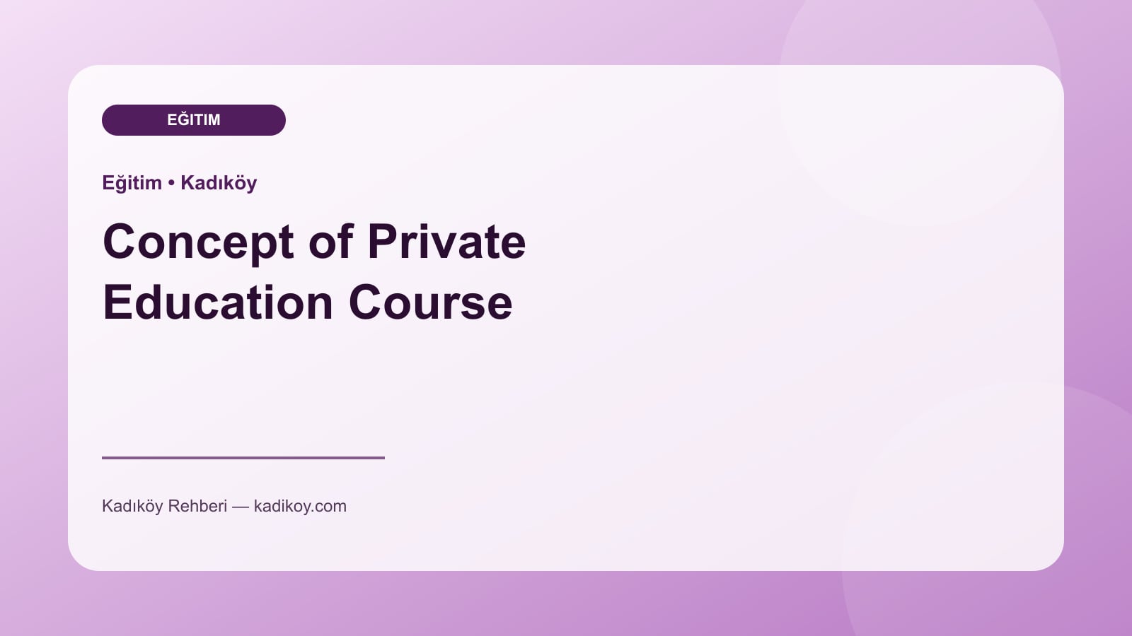 Concept of Private Education Course - Kadıköy işletme fotoğrafı