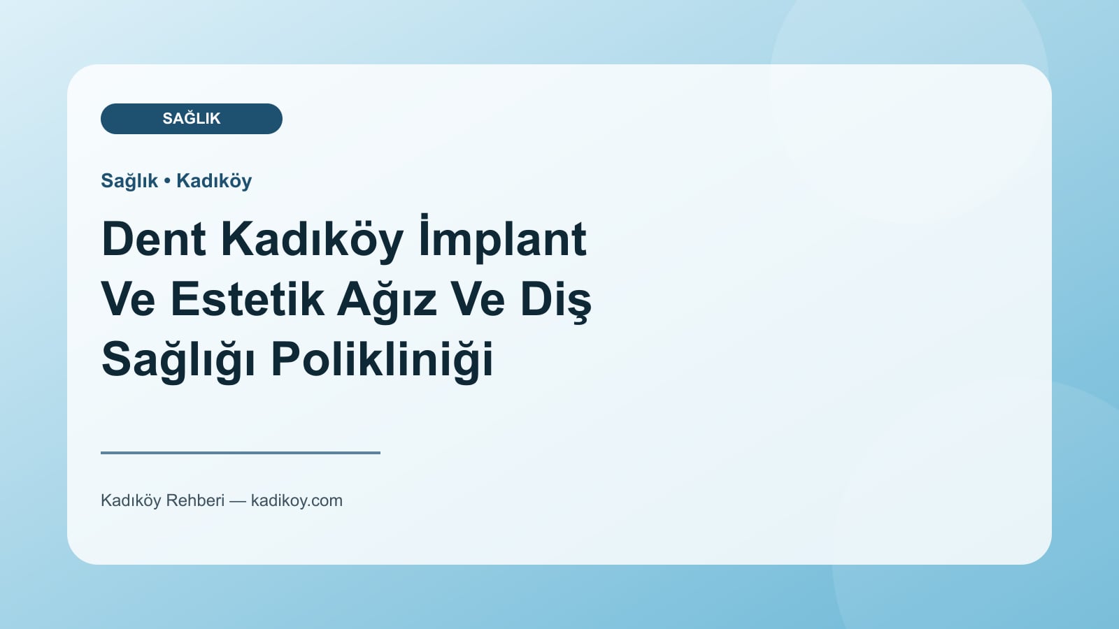 Dent Kadıköy İmplant Ve Estetik Ağız Ve Diş Sağlığı Polikliniği - Kadıköy işletme fotoğrafı