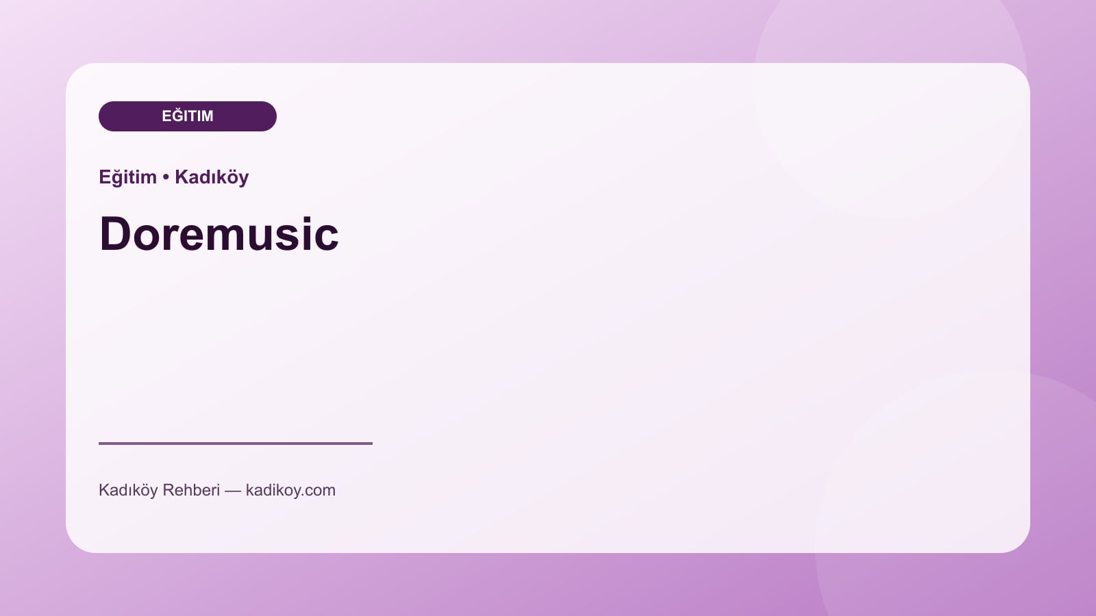 Doremusic - Kadıköy işletme fotoğrafı
