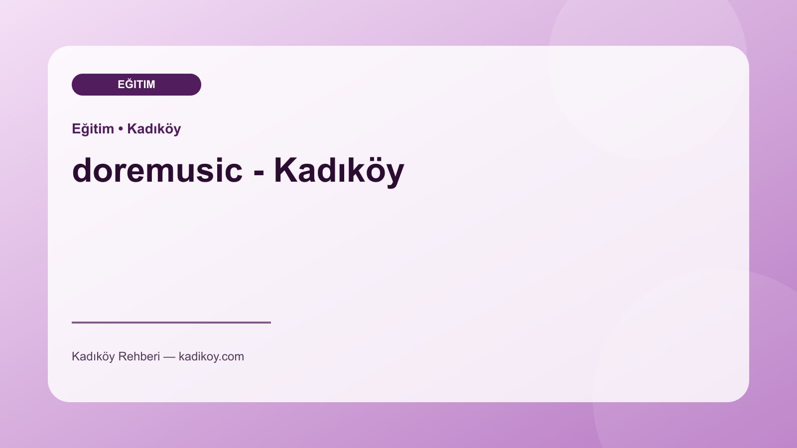 doremusic - Kadıköy - Kadıköy işletme fotoğrafı