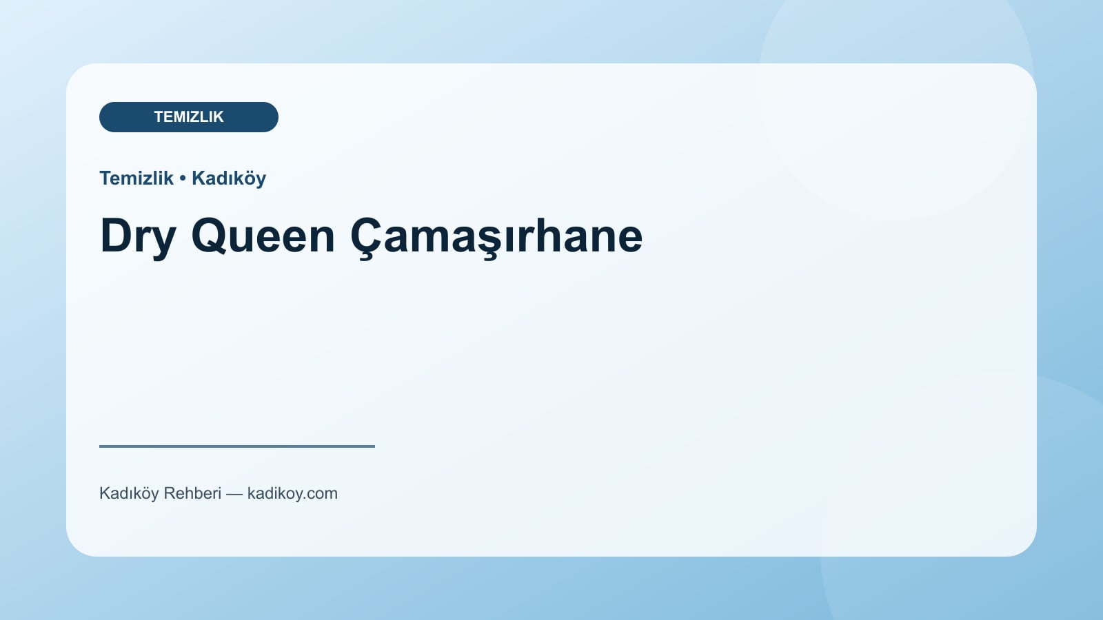 Dry Queen Çamaşırhane - Kadıköy işletme fotoğrafı