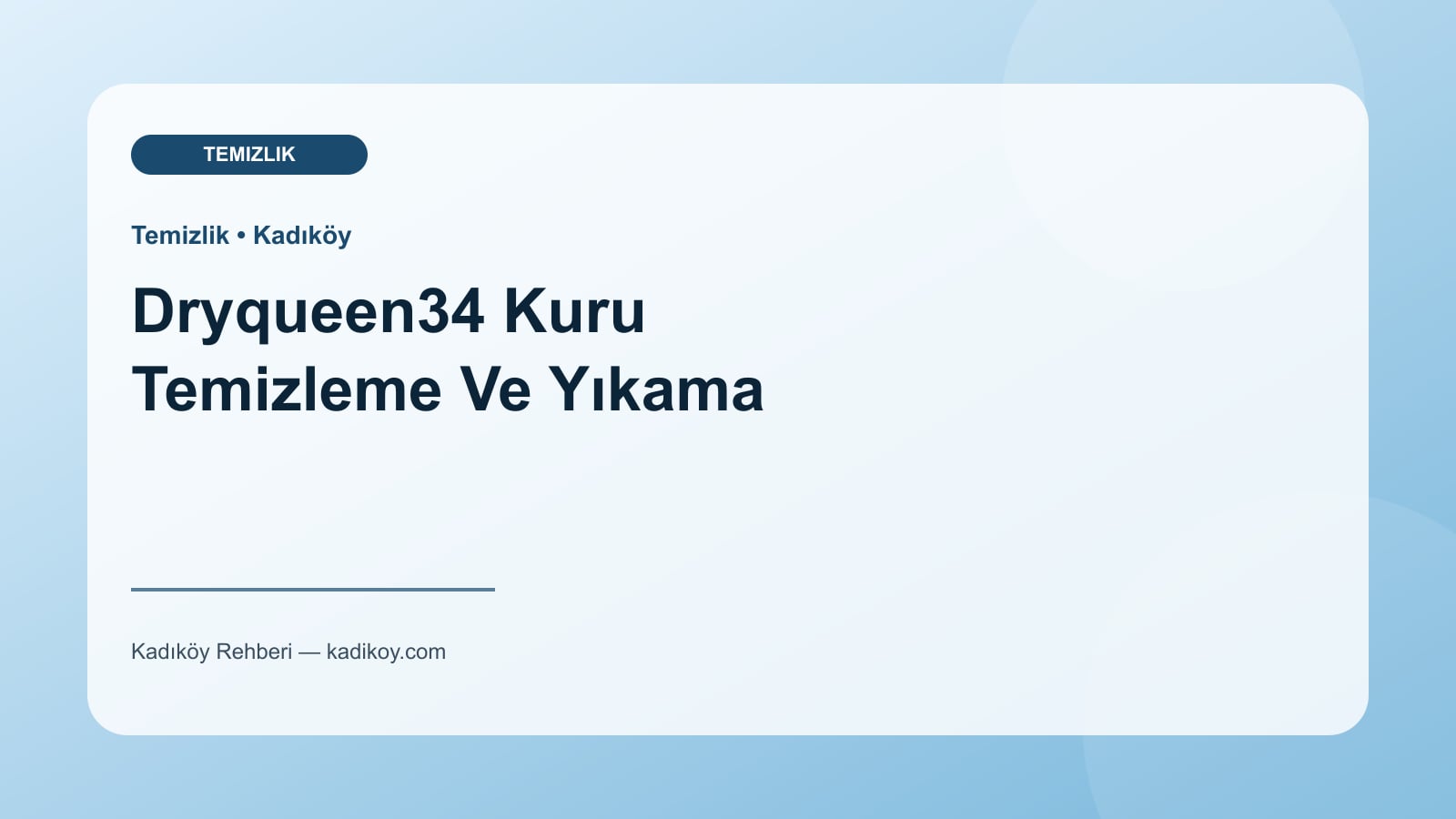 Dryqueen34 Kuru Temizleme Ve Yıkama - Kadıköy işletme fotoğrafı