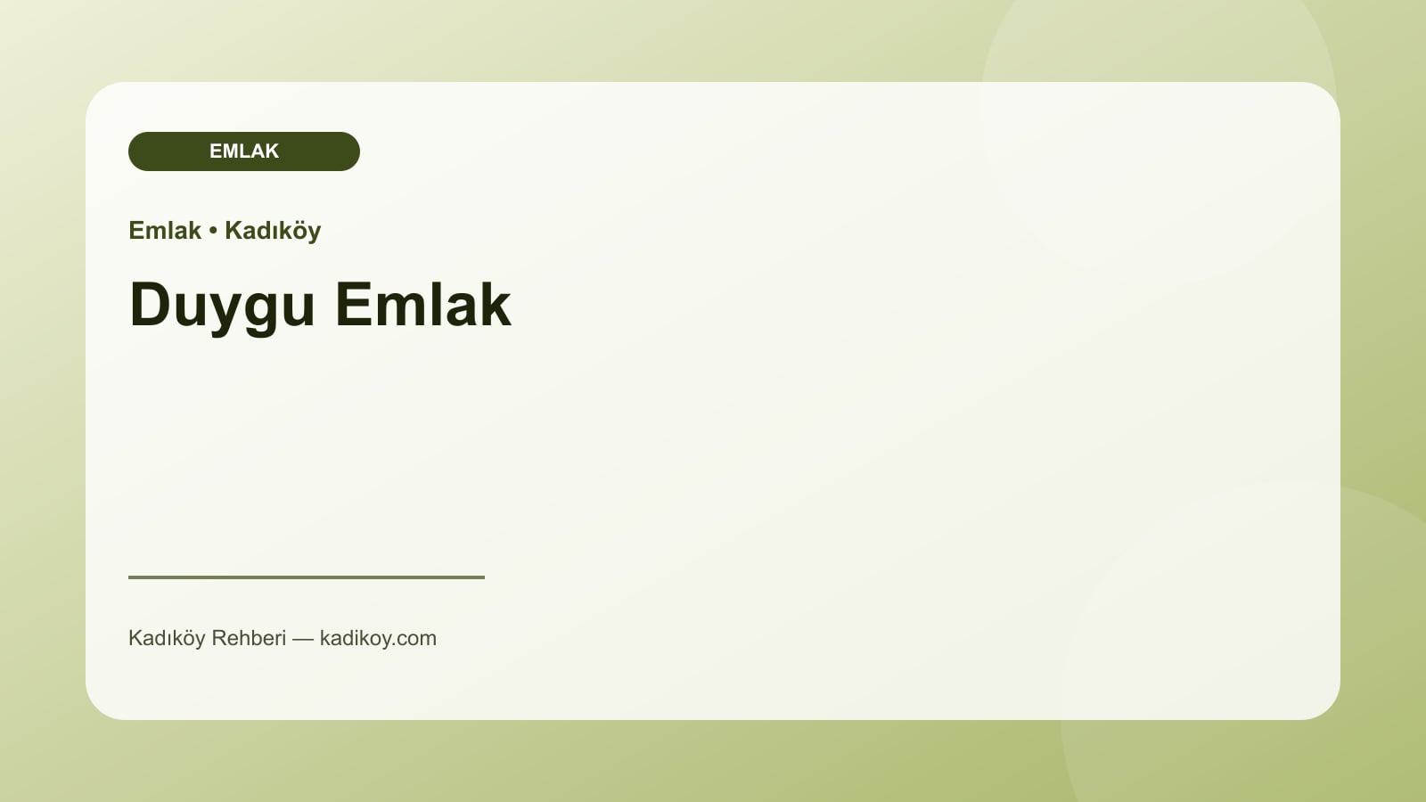 Duygu Emlak - Kadıköy işletme fotoğrafı