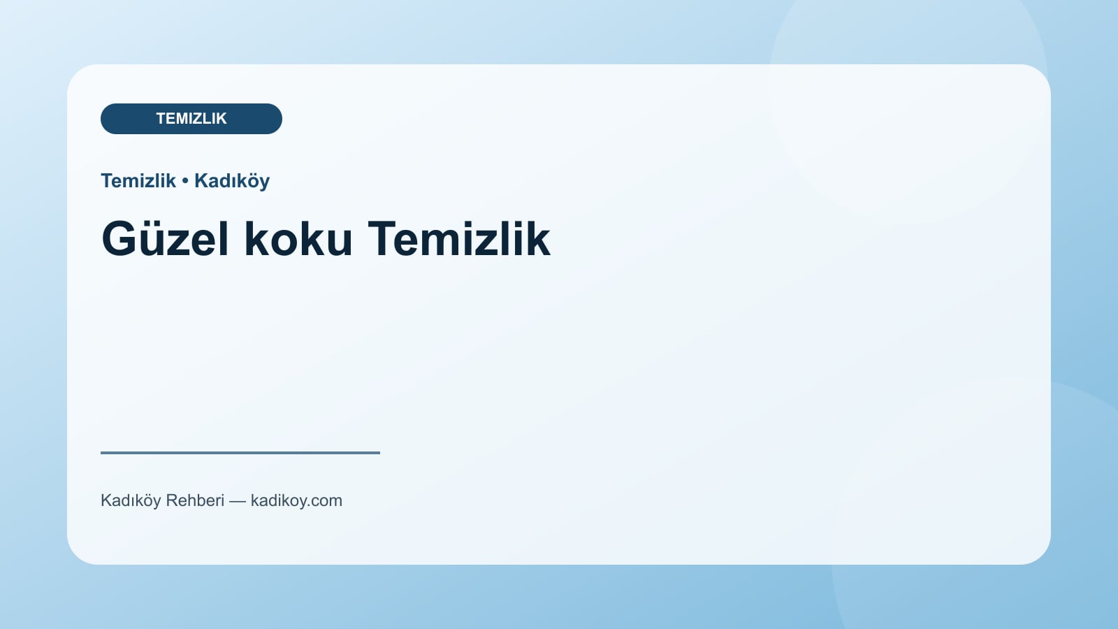 Güzel koku Temizlik - Kadıköy işletme fotoğrafı