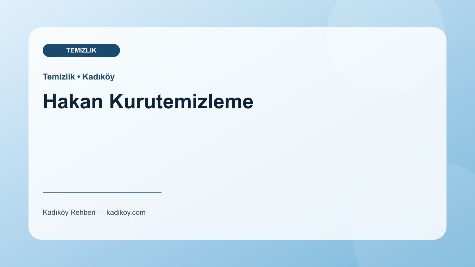 Hakan Kurutemizleme - Kadıköy işletme fotoğrafı