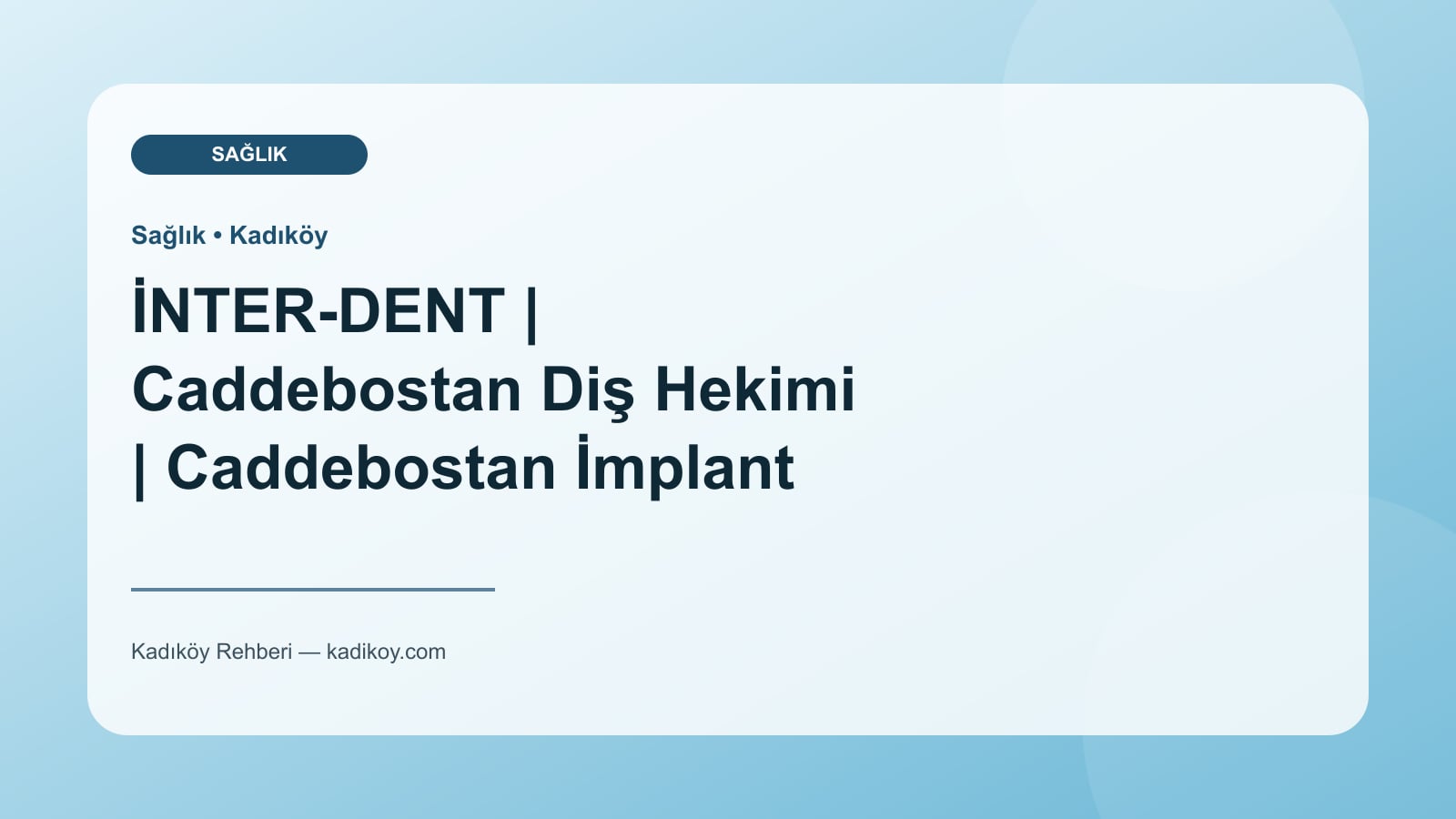 İNTER-DENT | Caddebostan Diş Hekimi | Caddebostan İmplant Tedavisi | Caddebostan Zirkonyum Kaplama | Caddebostan Tel Tedavisi - Kadıköy işletme fotoğrafı