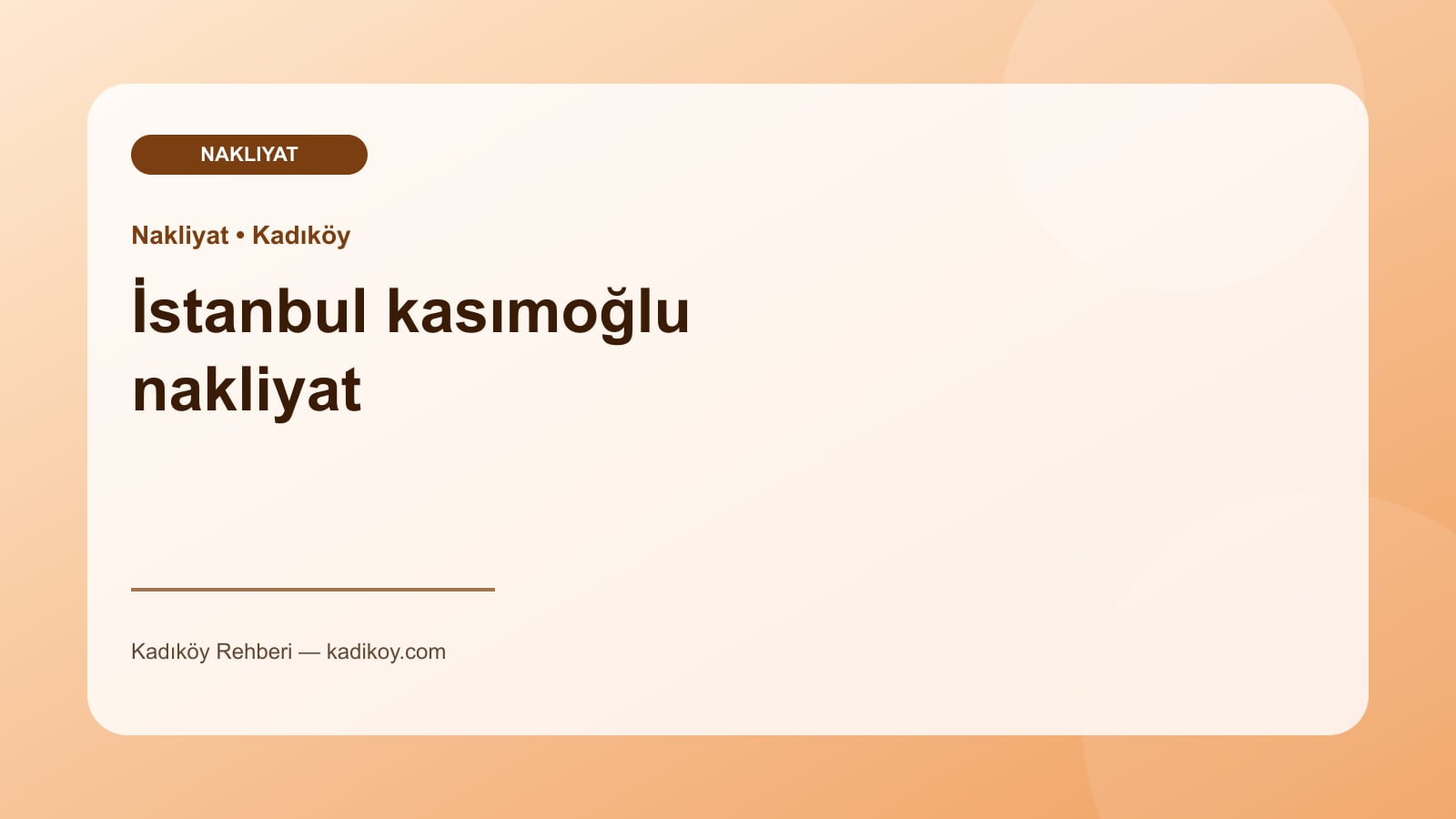 İstanbul kasımoğlu nakliyat - Kadıköy işletme fotoğrafı