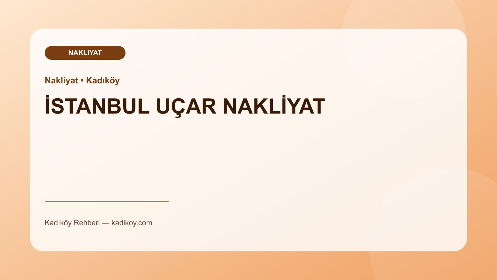 İSTANBUL UÇAR NAKLİYAT - Kadıköy yakın mekan fotoğrafı