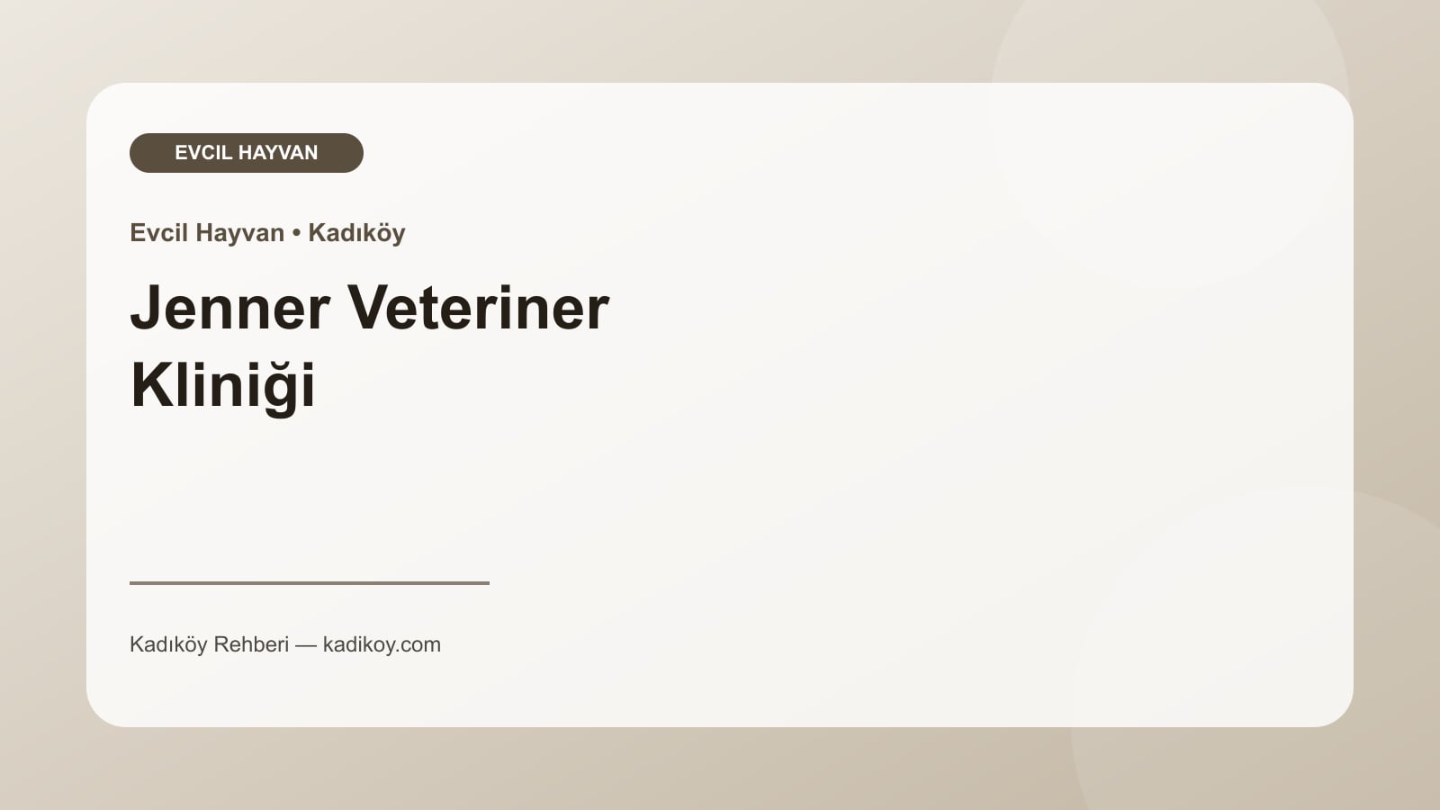 Jenner Veteriner Kliniği - Kadıköy işletme fotoğrafı