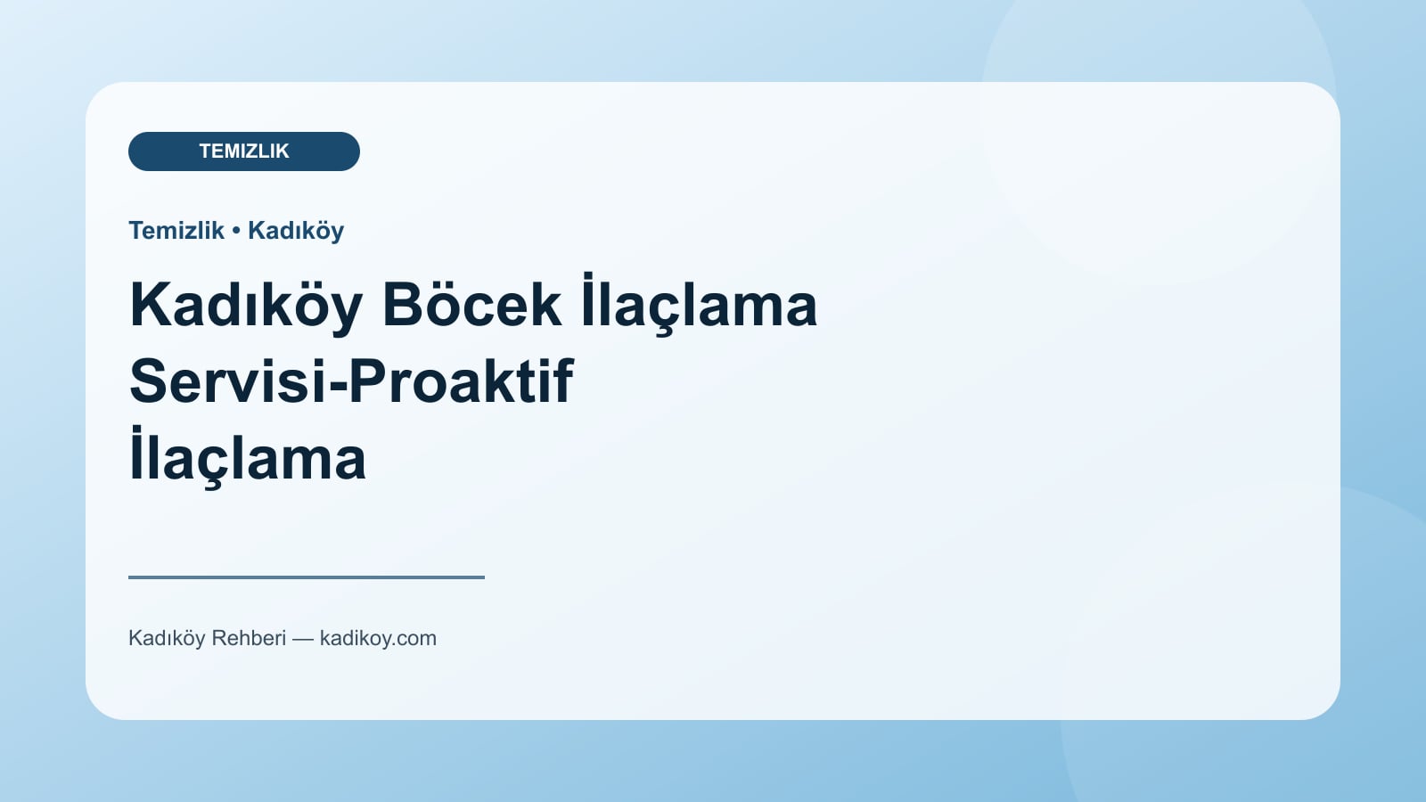 Kadıköy Böcek İlaçlama Servisi-Proaktif İlaçlama - Kadıköy işletme fotoğrafı