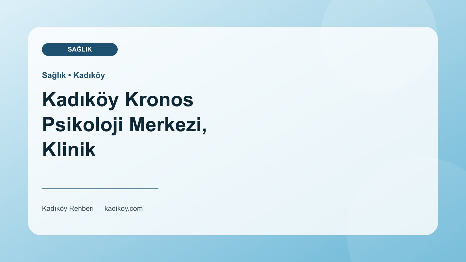 Kadıköy Kronos Psikoloji Merkezi, Klinik Psikolog&Psikoterapist Büşra Kordağ - Kadıköy yakın mekan fotoğrafı