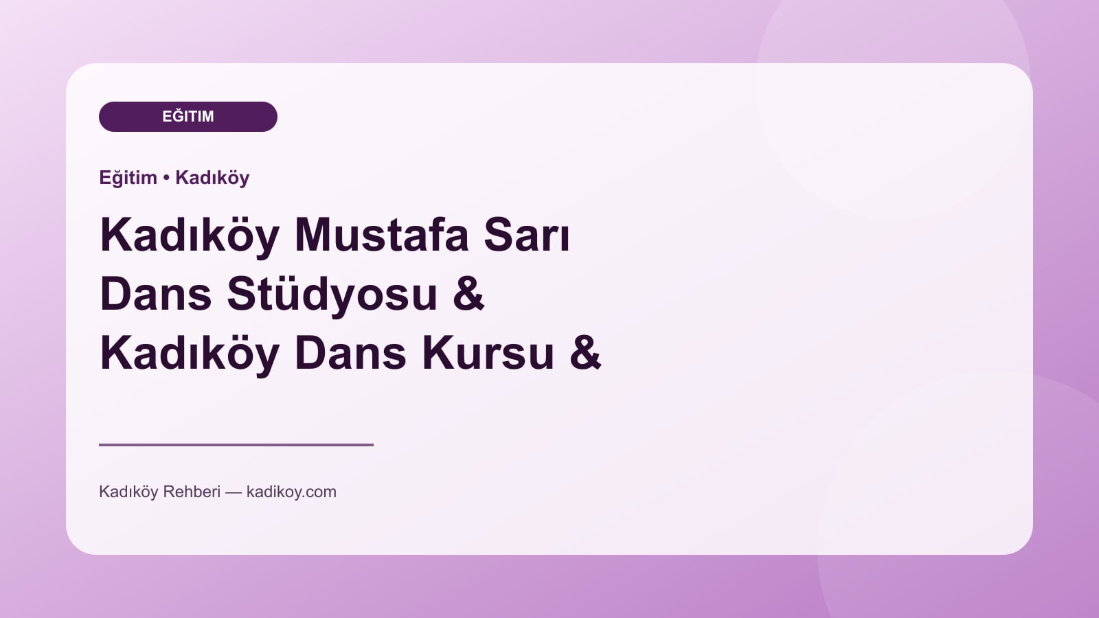 Kadıköy Mustafa Sarı Dans Stüdyosu & Kadıköy Dans Kursu & Kadıköy Düğün Dansı& Kadıköy Salsa Kursu - Kadıköy işletme fotoğrafı