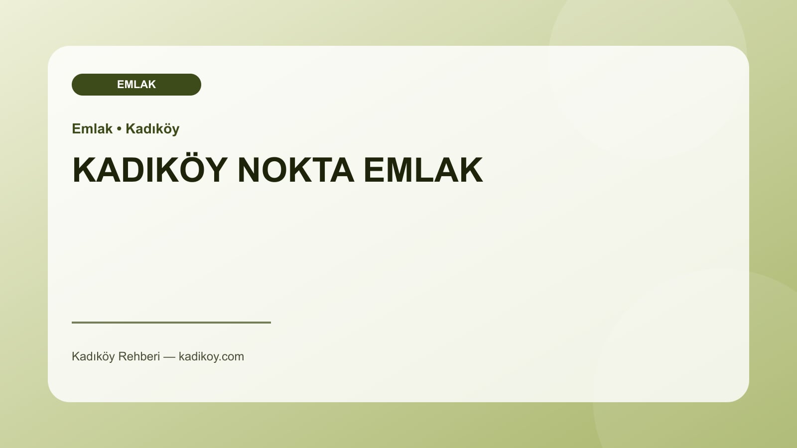 KADIKÖY NOKTA EMLAK - Kadıköy işletme fotoğrafı