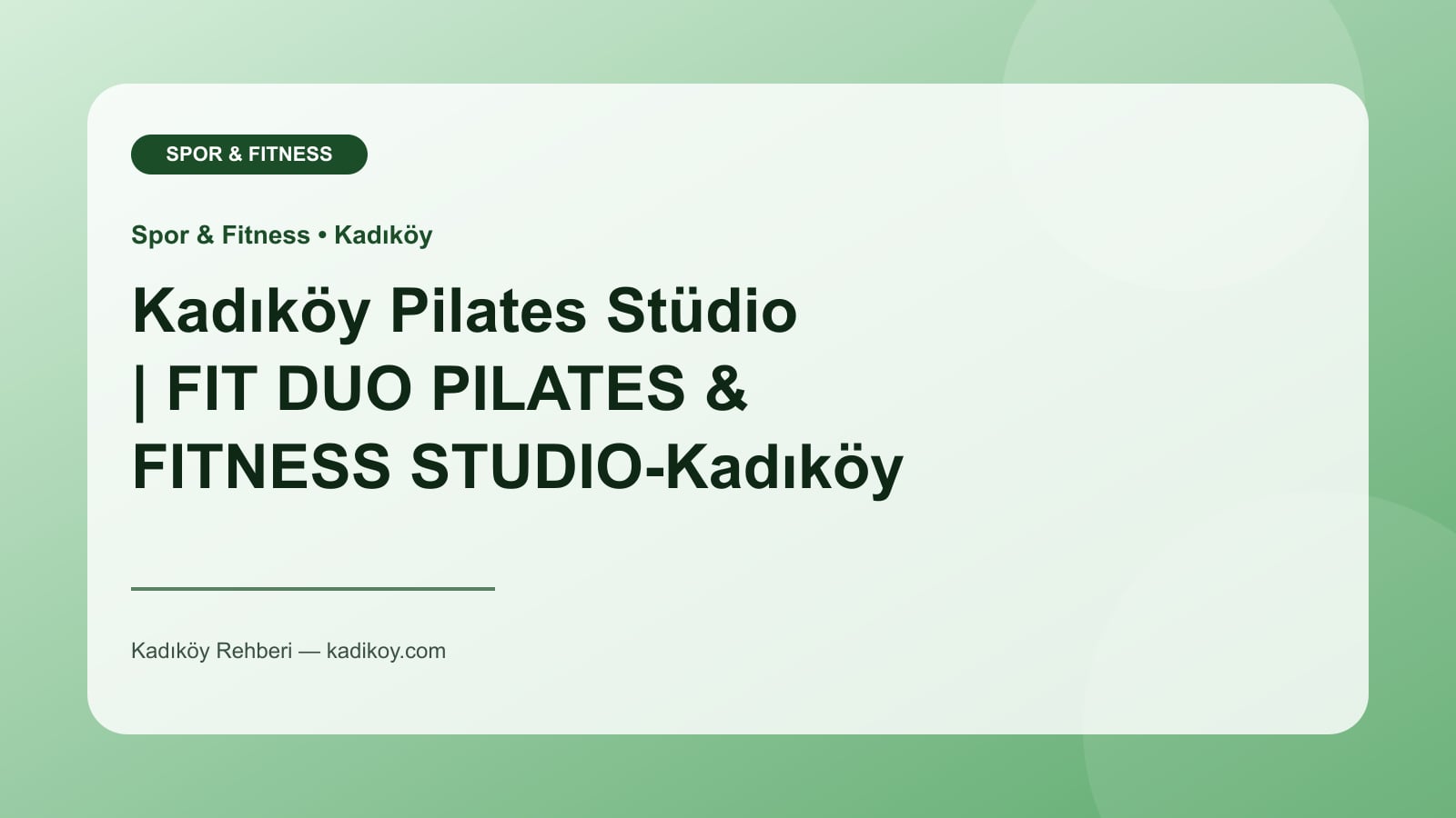 Kadıköy Pilates Stüdio | FIT DUO PILATES & FITNESS STUDIO-Kadıköy Fitness Studio | Kadıköy Personal Trainer - Kadıköy yakın mekan fotoğrafı