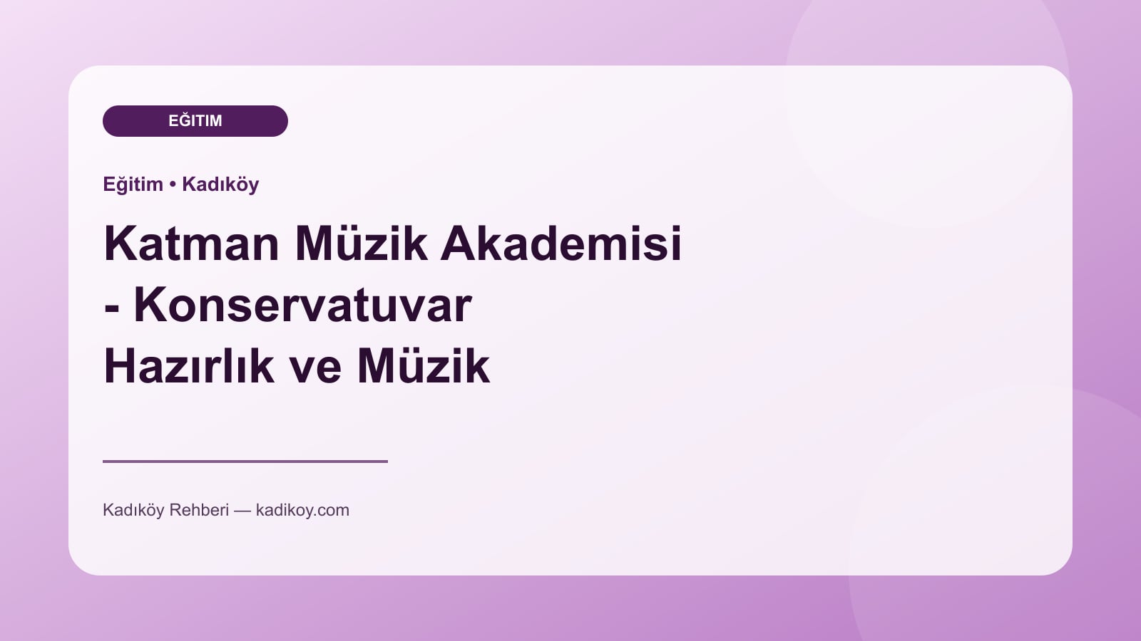 Katman Müzik Akademisi - Konservatuvar Hazırlık ve Müzik Kursu - Kadıköy yakın mekan fotoğrafı