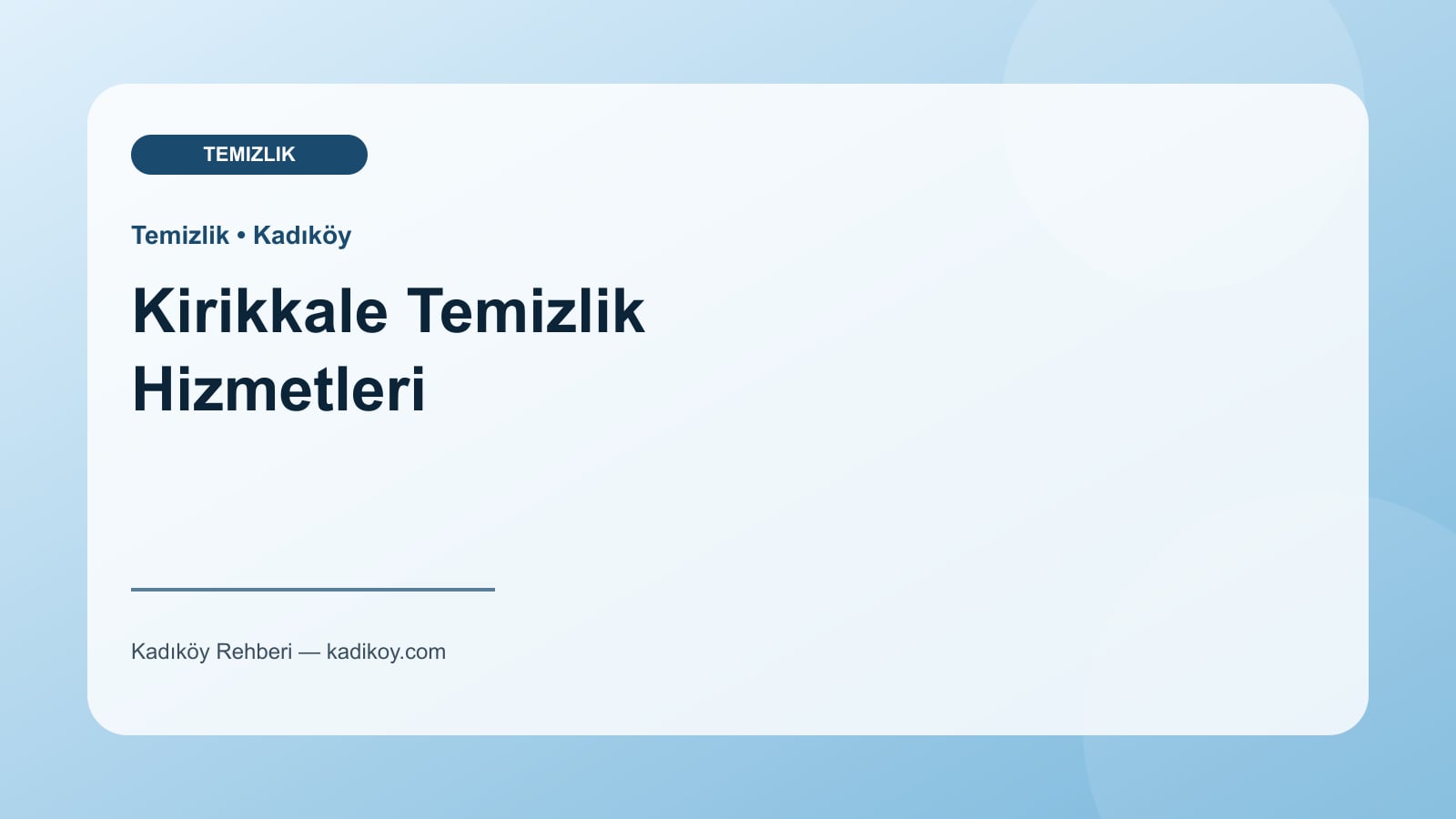 Kirikkale Temizlik Hizmetleri - Kadıköy işletme fotoğrafı