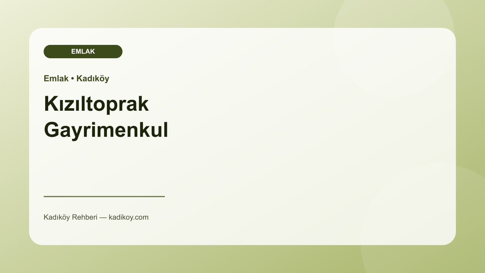 Kızıltoprak Gayrimenkul - Kadıköy işletme fotoğrafı
