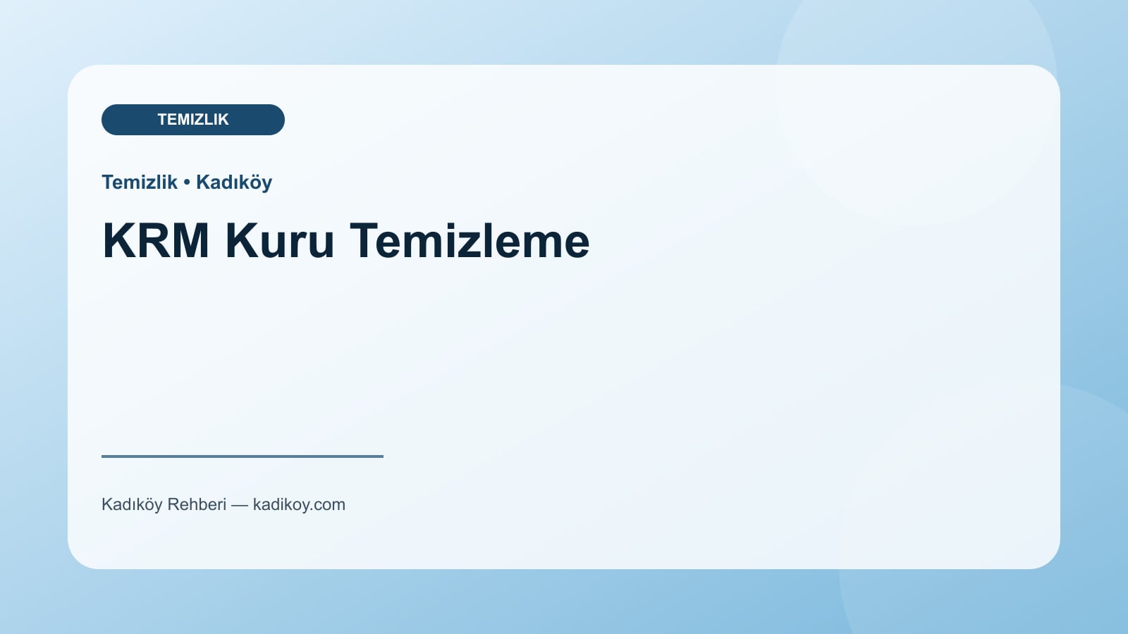 KRM Kuru Temizleme - Kadıköy işletme fotoğrafı